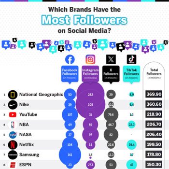 Which Brand Has the Most Social Media Followers?